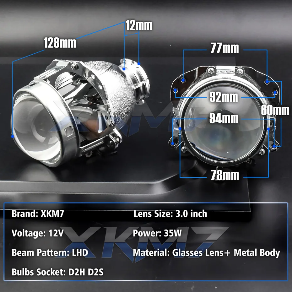 D2S Bi-xenon Projector EVOX-R V2.0 For BMW E60 E39 E53/Benz W219 W211 W209/Audi A6 C5 A8/Ford Fiesta Headlight Tuning HID Lens