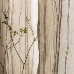 Natural Linen Texture Semi-Blackout Curtains for Living Room,Bedroom, Cafe, Vintage, Eco-friendly, Cotton Curtain, Window Drapes