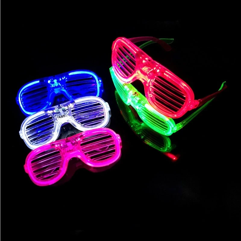 Shutter Neon Flashing Shades Glasses Toys Kids Children Glasses Mosaic Sunglasses Makeup Wedding Birthday Party Favors Gifts