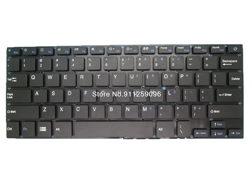 Laptop Replacement Keyboard For Hyundai LO14WB1B LO14WA1BK English US Without Frame New