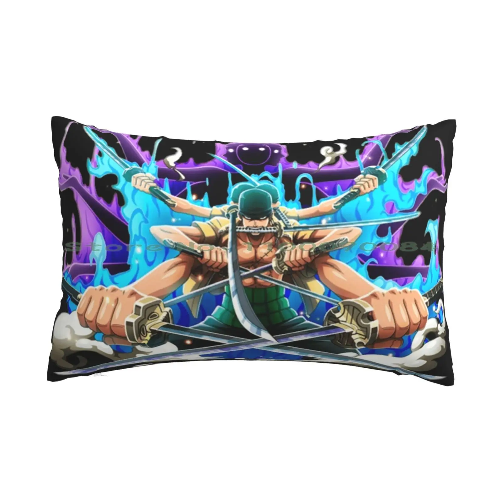 Angry Roronoa Zoro Shirt Pillow Case 20x30 50*75 Sofa Bedroom T Rex Various Dinosaurs Green Dinosaurs Watercolour Painted