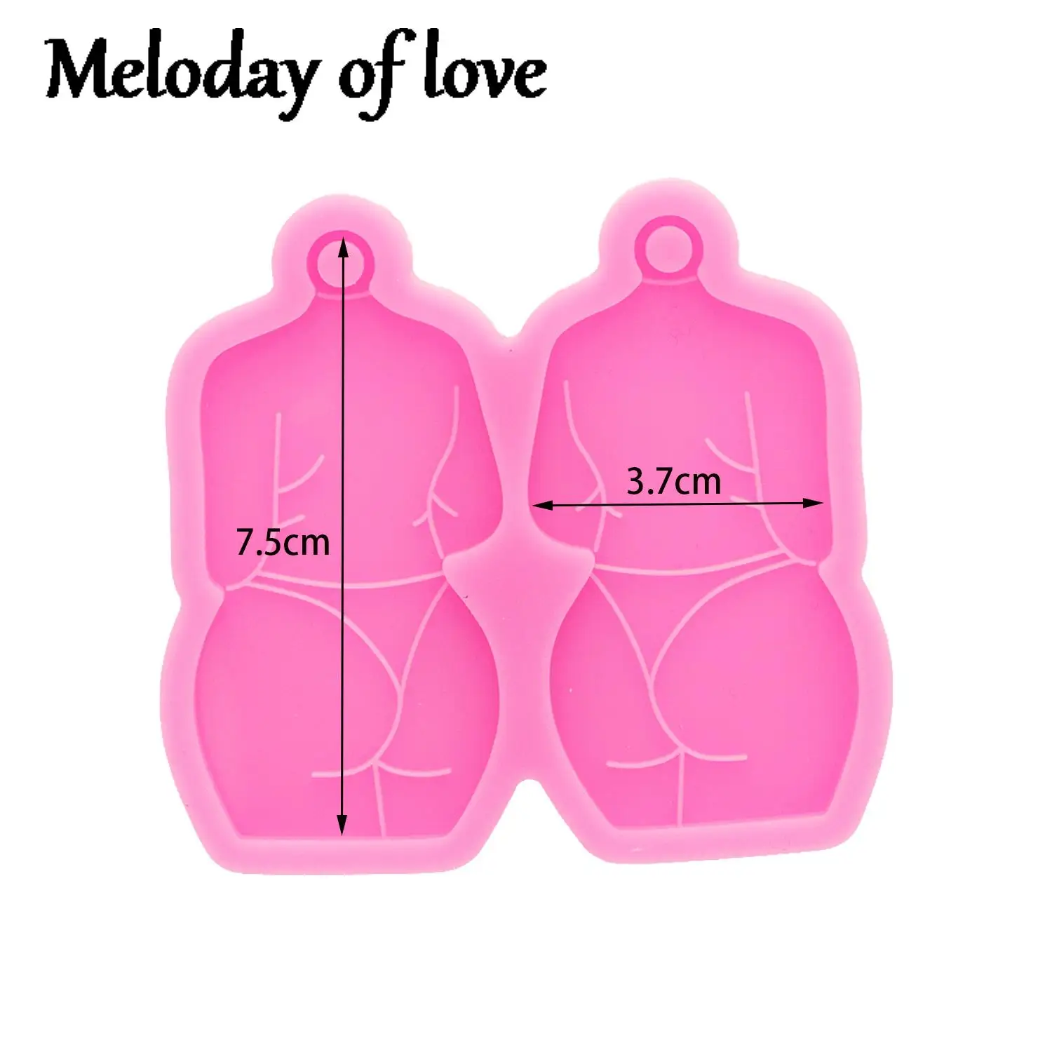 Shiny Woman Body Resin Epoxy Crafting Silicone Charms Earrings/Necklace Molds, Chocolate Sugarpaste Craft Cake Mould DY1404