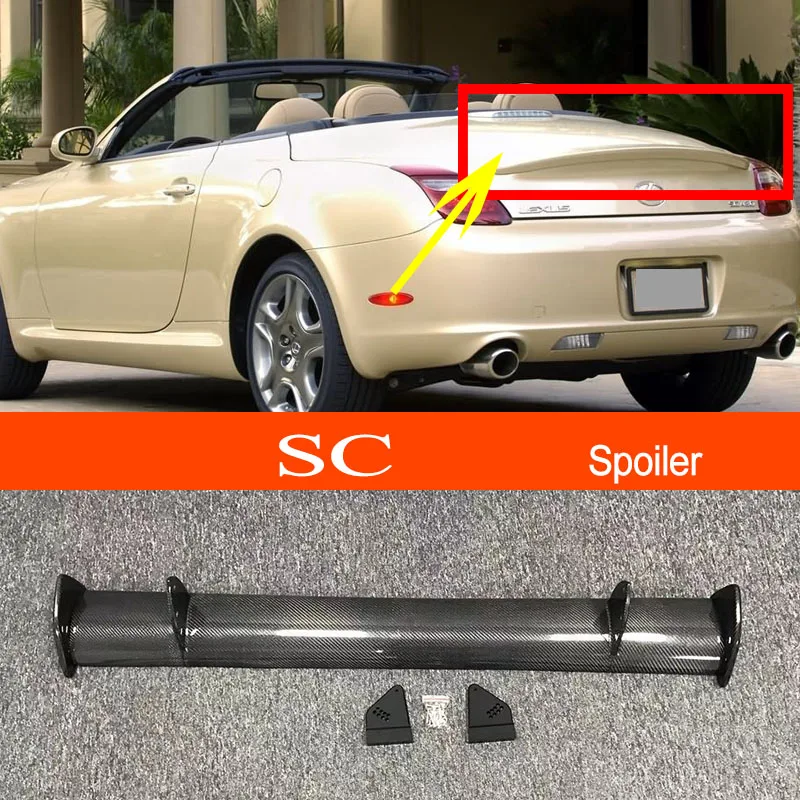 

SC Real Carbon Fiber / FRP GT-style Car-styling Sporty Rear Trunk Wing Spoiler for Lexus SC Sedan