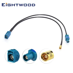 Eightwood Conversion FM/AM to DAB/DAB+Car Radio Antenna Aerial Converter/Splitte with Fakra Z Connector for Car Digital Radio