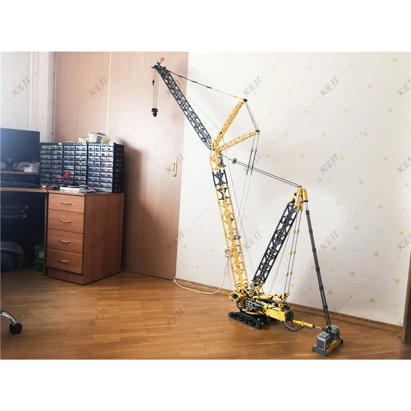 MOC-39663 KEJI Liebherr LR 11000 żuraw gąsienicowy urządzenie inżynieryjne Model RC klocki do budowy zestawy klocków zabawki chłopiec prezent na