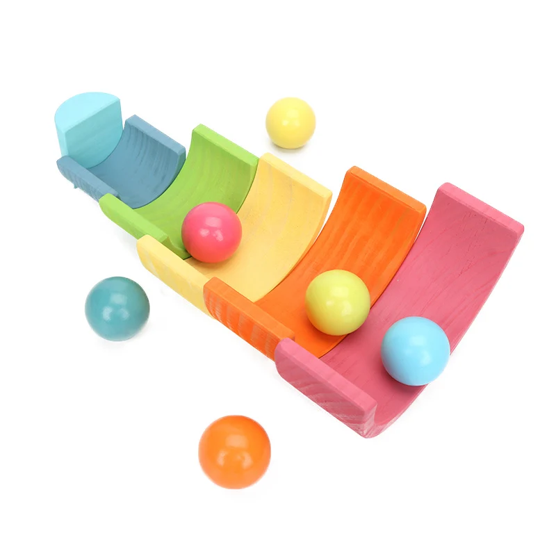 Große Größe Macaron Serie Regenbogen Stapler Nesting Puzzle Spielzeug Freunde Peg Puppen Holz Puzzle Blöcke Montessori Lernspiel zeug