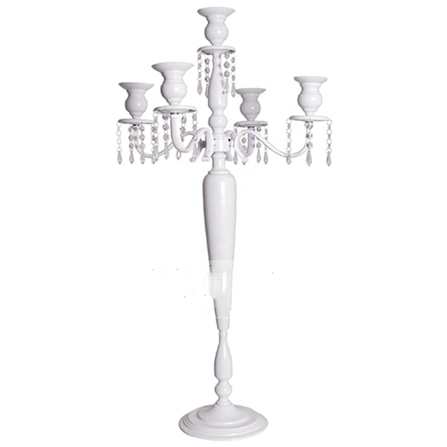 

11pcs)5 Arm crystal Cup Antique metal gold candelabra wedding centerpieces yudao1799