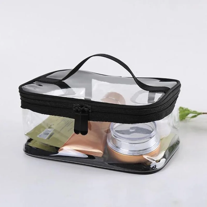 Transparent PVC Cosmetic Bag Women Travel Makeup Bag Waterproof Clear Make Up Beauty Wash Organizer Bath Toiletry Neceser Cubes