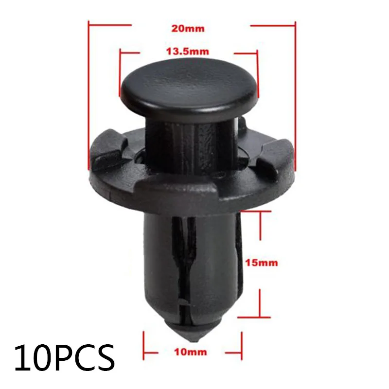 10pcs/set Bumper Black Engine For Subaru Impreza Forester Car Nylon Clip 909140007 Practical Newest High Quality