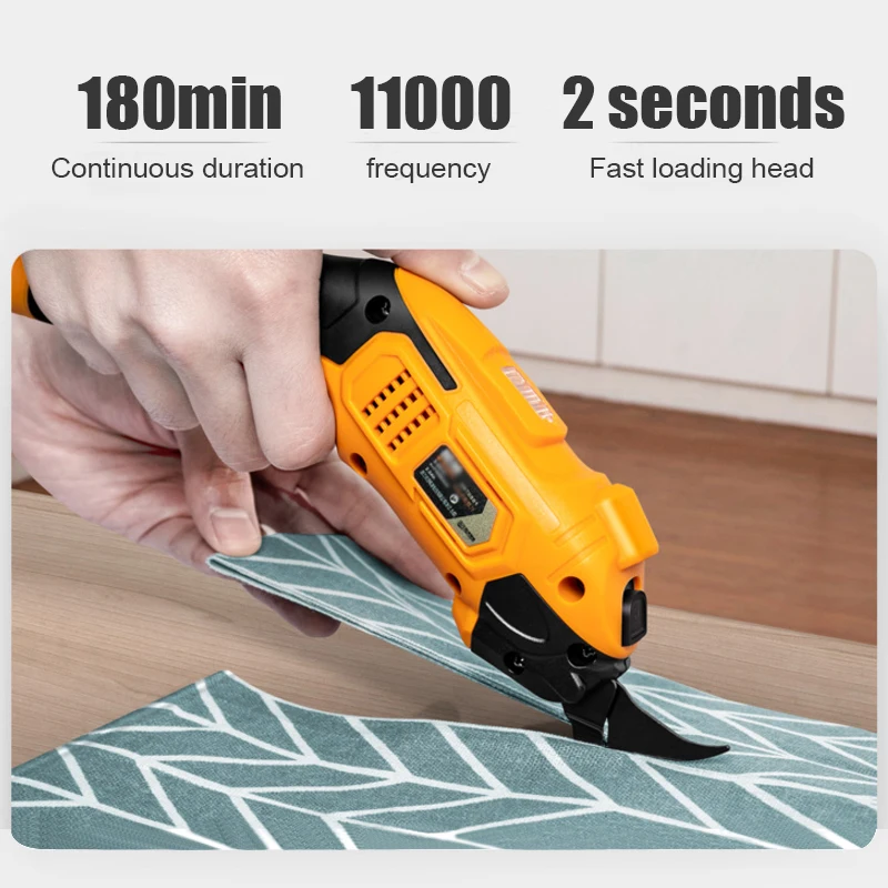 Portable Cordless Electric Round Scissors Electric Scissors Shear Cloth Cutter Fabric Cutting Machine Kit Cutting hand-held Tool