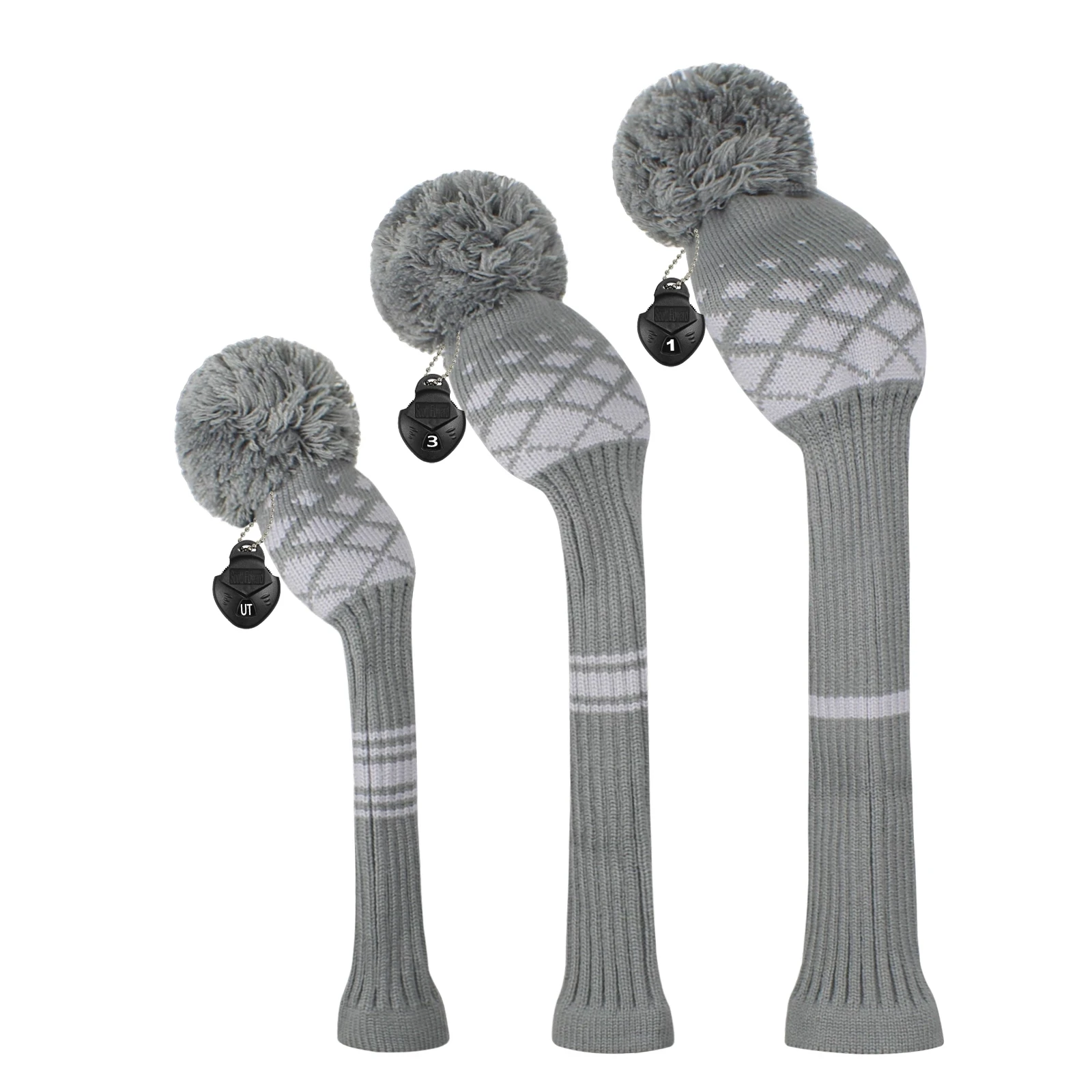 3 Pcs/set Golf clubs Headcover Knitted Hybrid UT Driver Fairway Wood 1 3 5 Wood Knitting