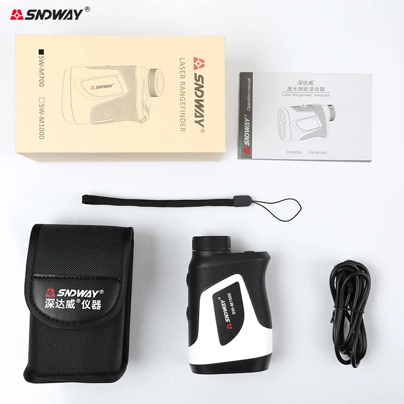 SNDWAY Rangefinder กล้องโทรทรรศน์500M 700M 1000M มัลติฟังก์ชั่เลเซอร์ตั้งแต่ Tester ล็อคเสาธงโดยเฉพาะอย่างยิ่งสำหร...