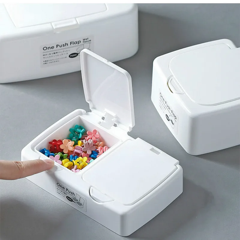 Japan Import Wet Tissue Box, Desktop Seal, Baby Wipes Paper Storage Box, Household Plastic, Dust-proof with Lid