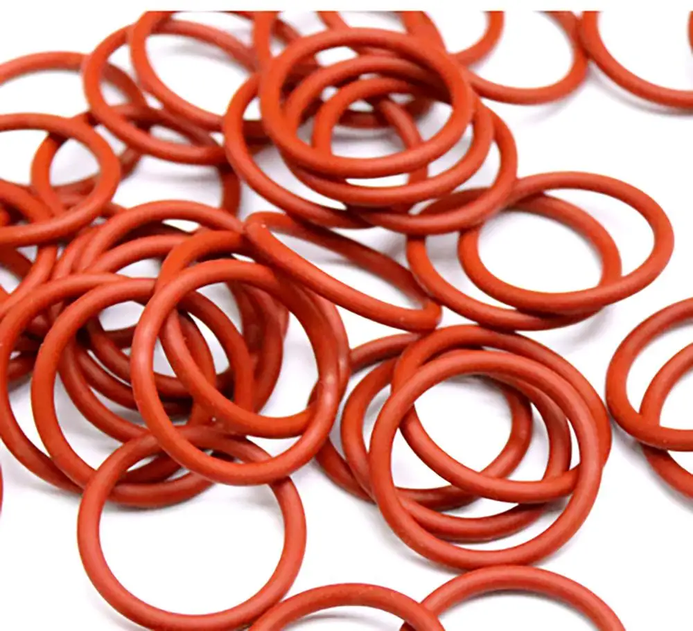Màu Đỏ/Trắng Đường Kính Dây 1.5Mm Thực Phẩm An Toàn Silicone O Vòng Gioăng OD 5-80Mm O nhẫn Hải Cẩu Máy Giặt