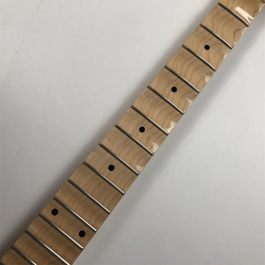 25.5inch Guitar Neck Big headstock Full Scalloped Fretboard Maple 21 Fret Guitar Part Gloss finished DIY