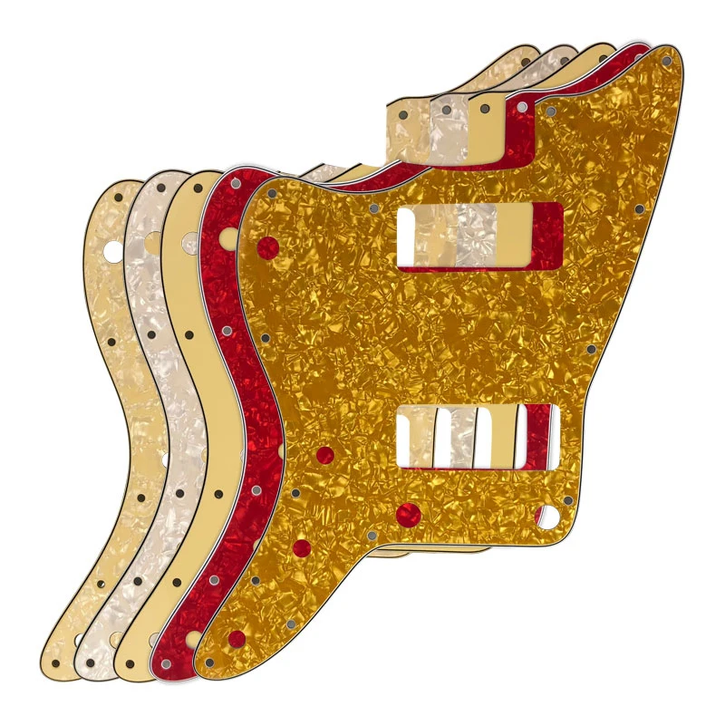 Pickguard - For Left Hande US 13 Hole Screws Jazzmaster Electric Guitar Pickguard With P90 Pickups Replacement No Upper Controls