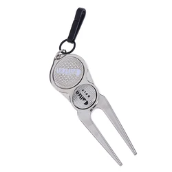 Portable Golf Pitch Mark Divot Repair Tool &  Marker, Snap Clip