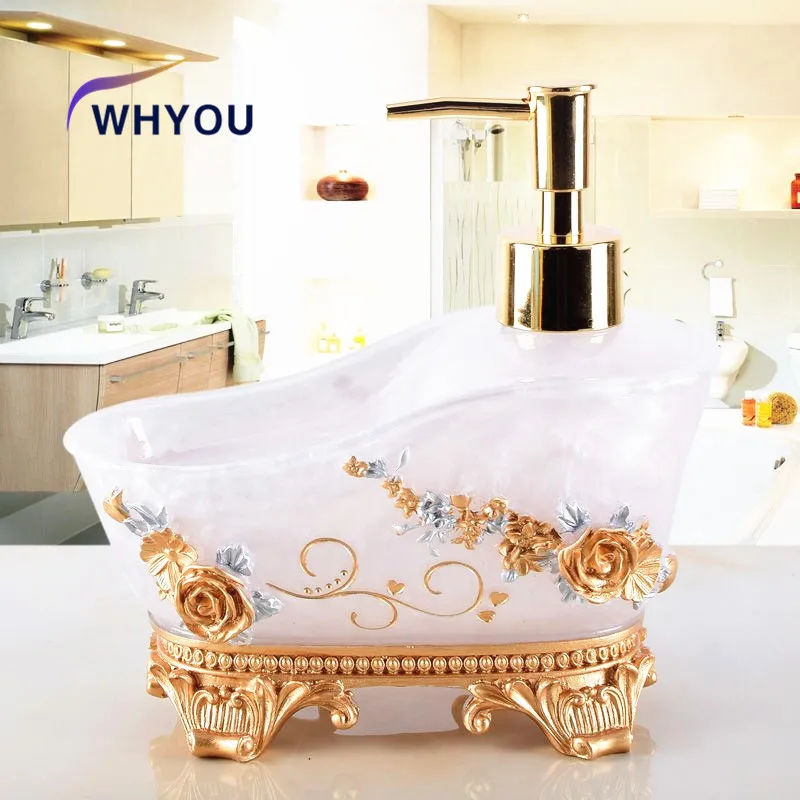 WHYOU Big Size Resin European Hand Washing Liquid Hotel Soap Dispenser Emulsion Dish Storage Home Furnishing Decoration