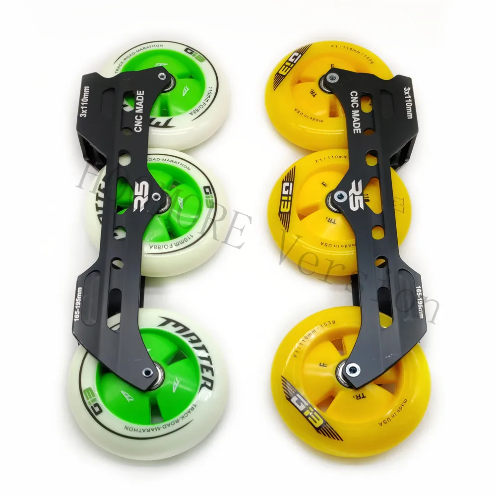 

[3X110mm 110mm] Speed Inline Skate Frame for Speeding Racing Skating, Compatible for Powerslide Pleasure Tools Slalom FSK