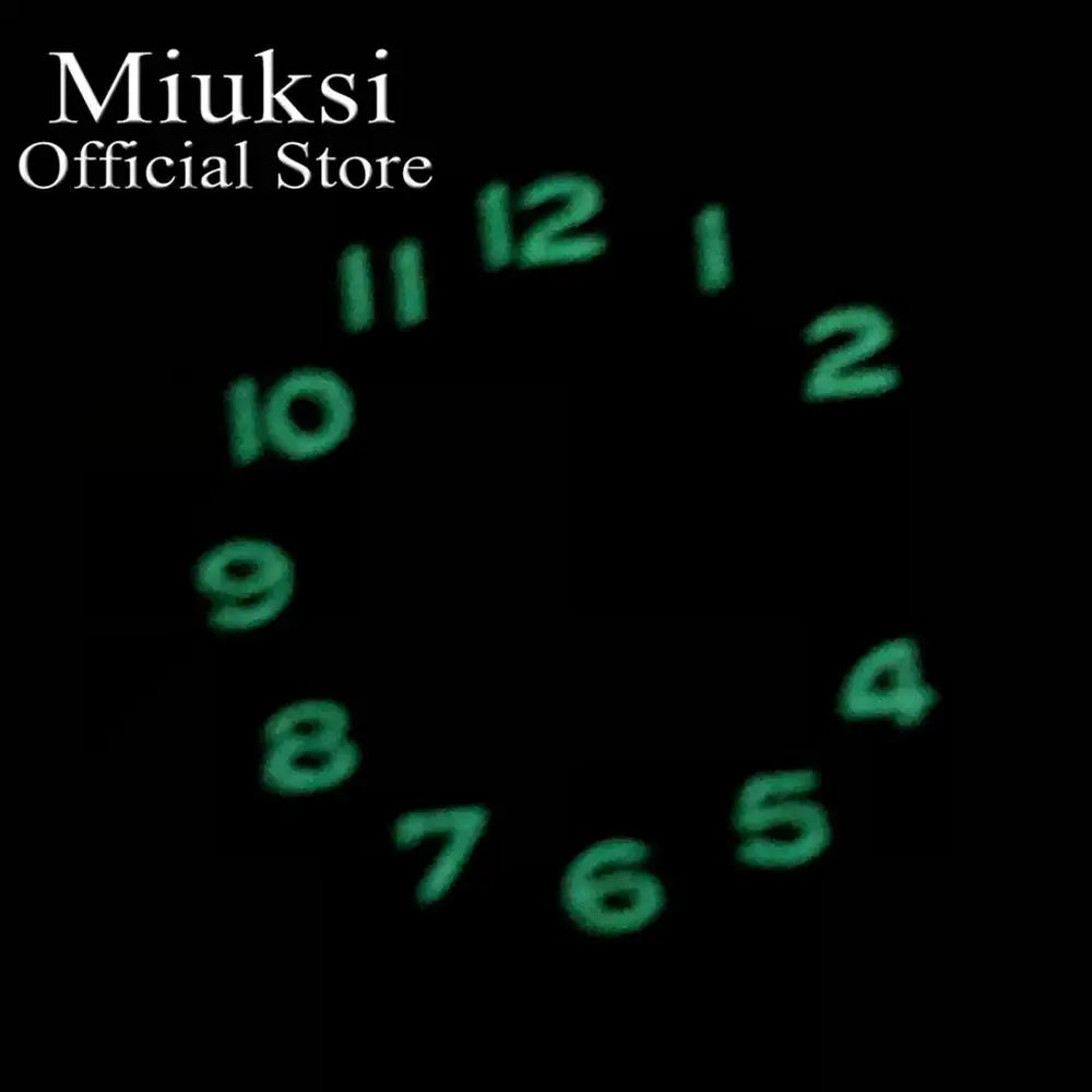 Miuksi 31.5mm sterile dial luminous watch dial fit ETA 2836 2824 Mingzhu DG2813 3804 Miyota 8205 8215 821A Seagull 1612 movement