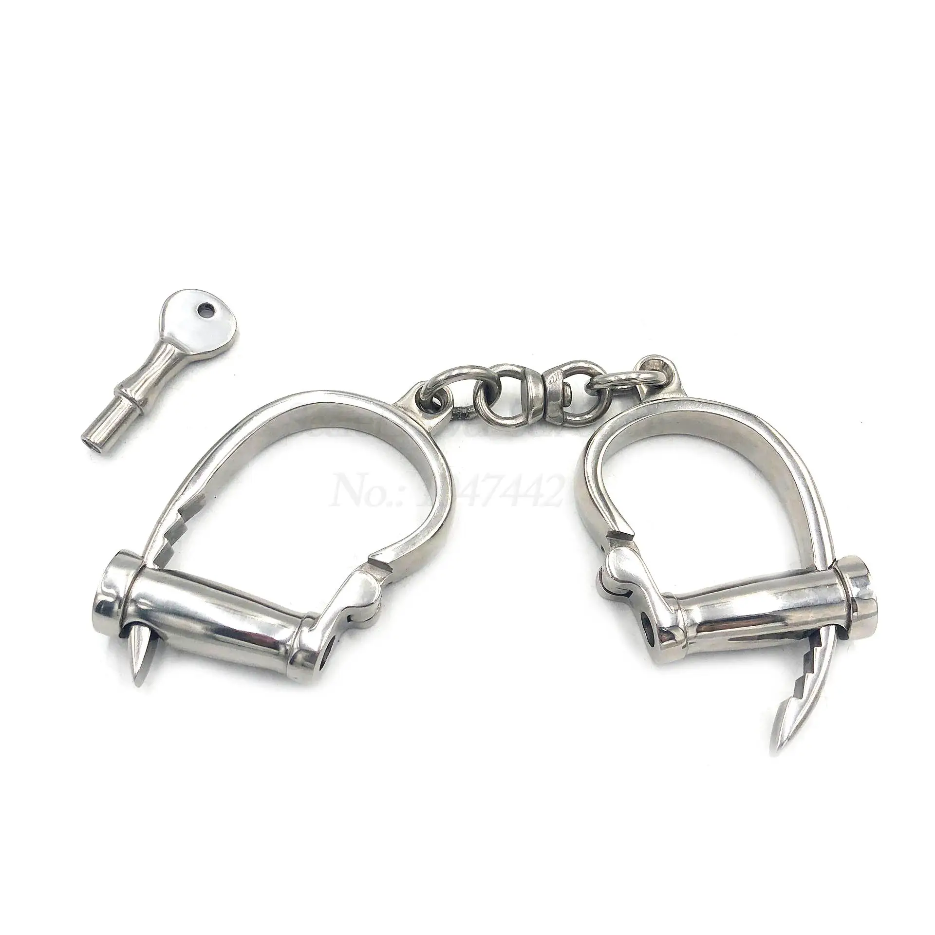 Pure Stainless Steel Hand cuffs, BDSM Bondage Lockable Handcuffs Steel Erotic Adult Games Sex Toys For Couples Handboeien.