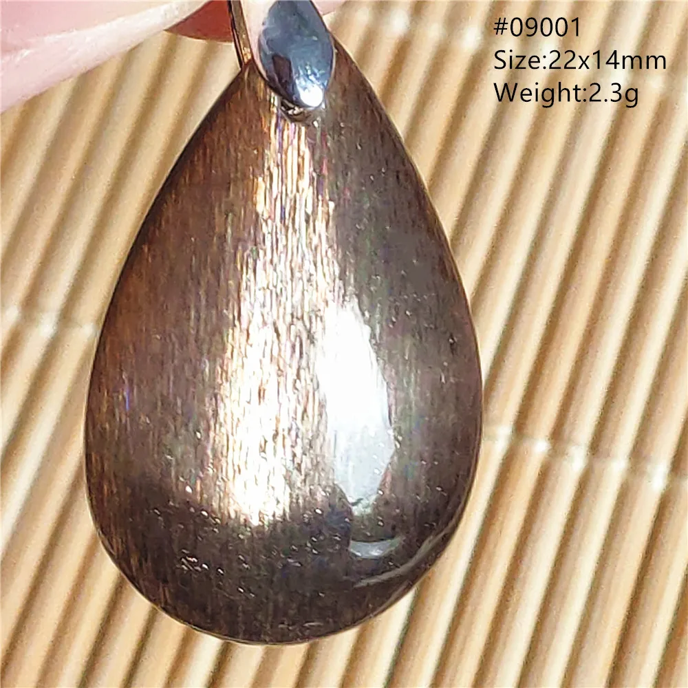 Natural Black Gold Sunstone Moonstone Pendant Moonstone Heart Water Drop Women 925 Silver Crystal Super 7 AAAAAA