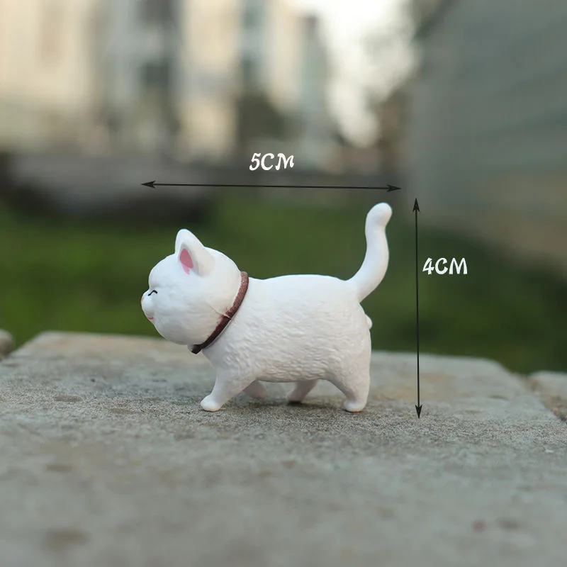 Random 1pcs Mini Cute Cat Ornaments PVC Animal Miniatures Figures Toy Home Decorations Desktop Car Decor New Year Gift