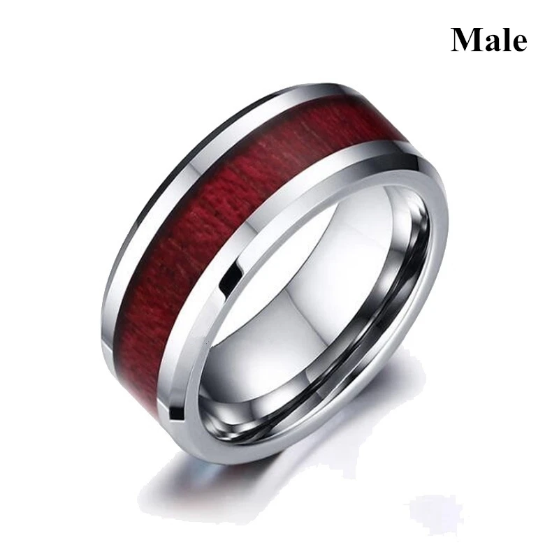 Carofeez Fashion Jewelry Lovers Rings Women\'s Zircon Heart Ring Sets Men\'s Stainless Steel Wedding Band Engagement Couple Ring
