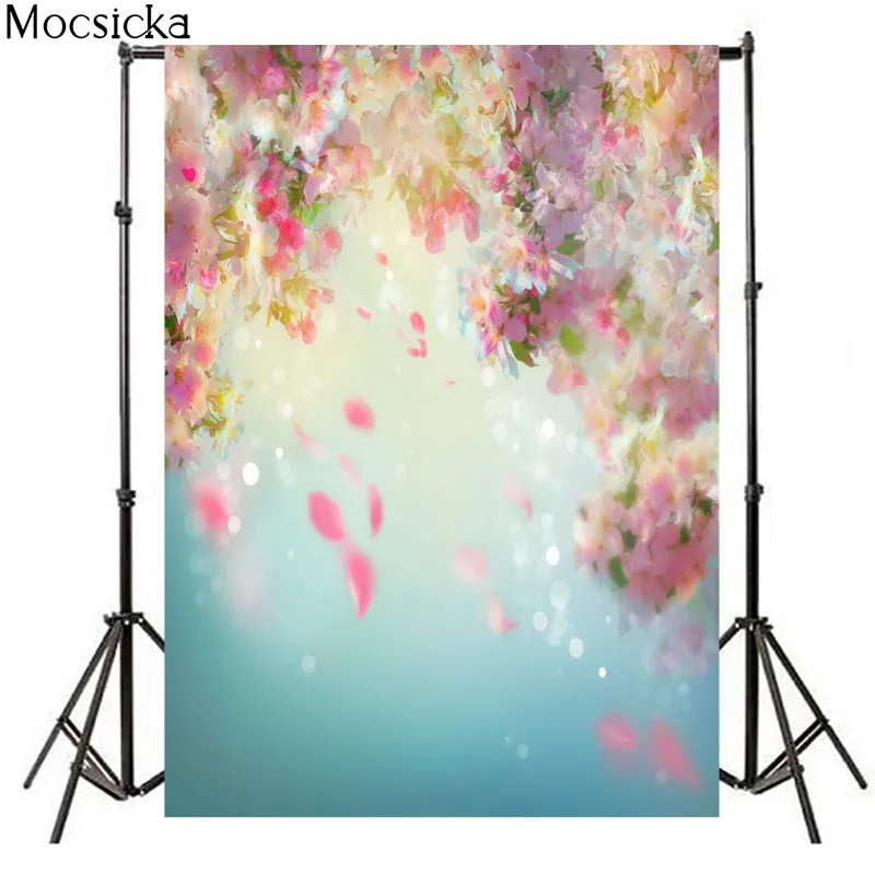 Newborn Oil Painting Themed Portrait Backdrop Photography Butterfly Flowers Birthday Art Pink Background for Photo Stuido