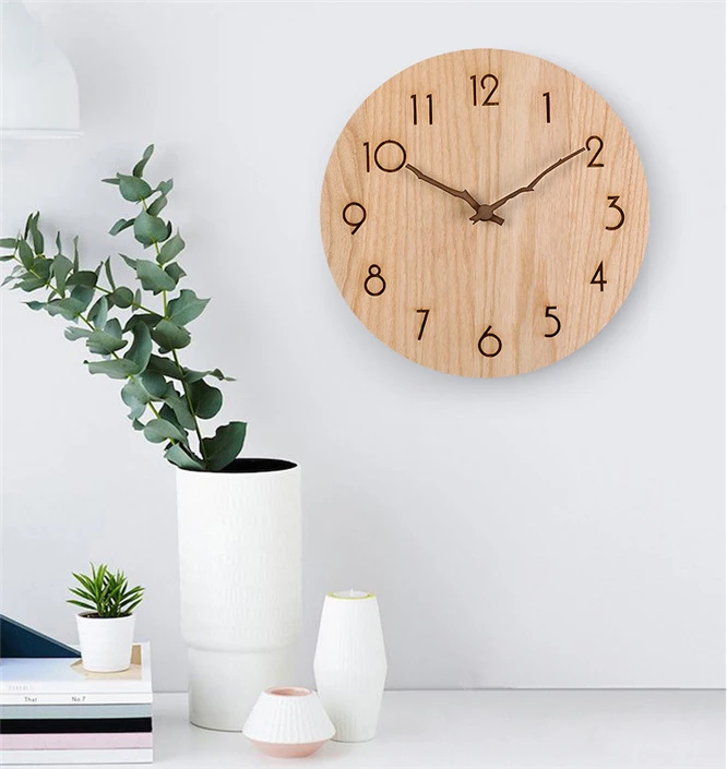 1 set DIY Creative wall clock Wooden hands Walnut wood needle Quartz Clock replace part Accessories clock hands