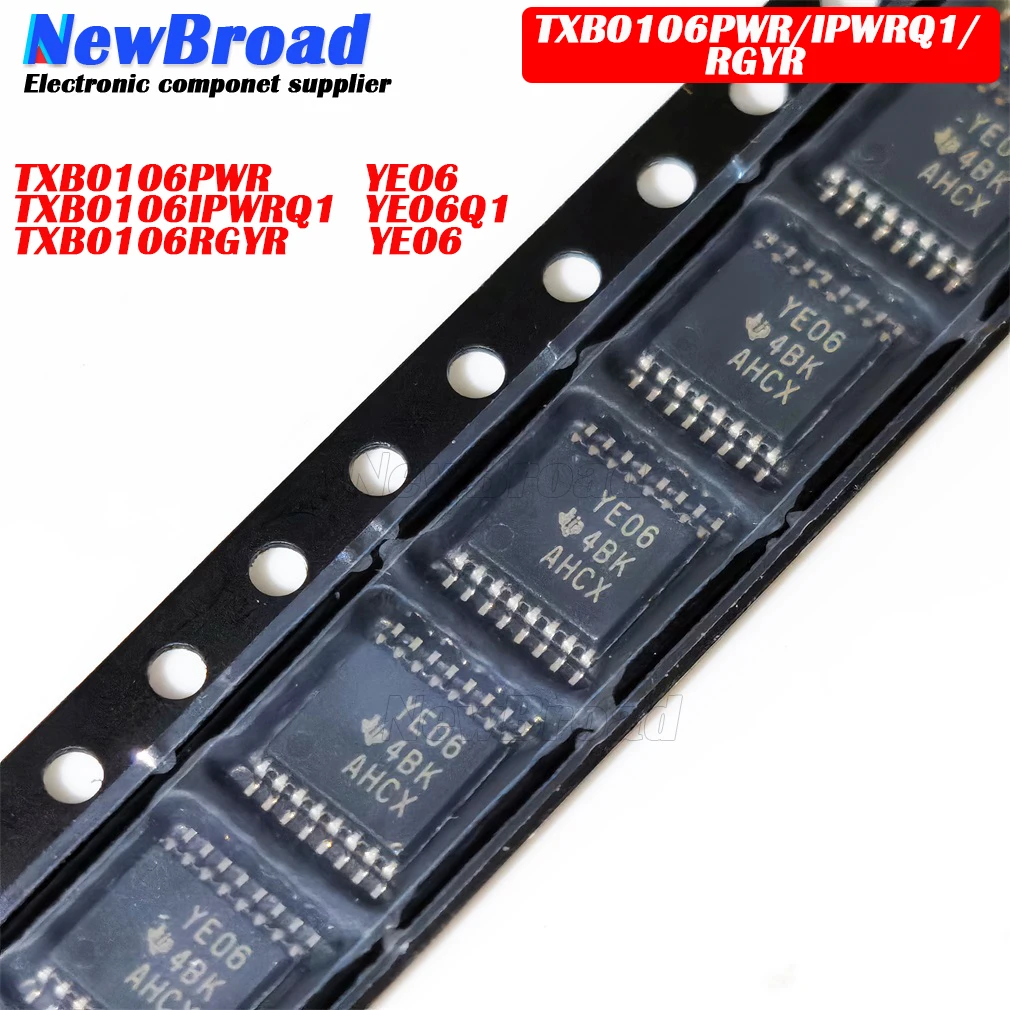 5PCS Original Converter Chip TXB0106 TXB0106PWR YE06 TXB0106IPWRQ1 YE06Q1 TSSOP16 TXB0106RGYR YE06 VFQFN-16