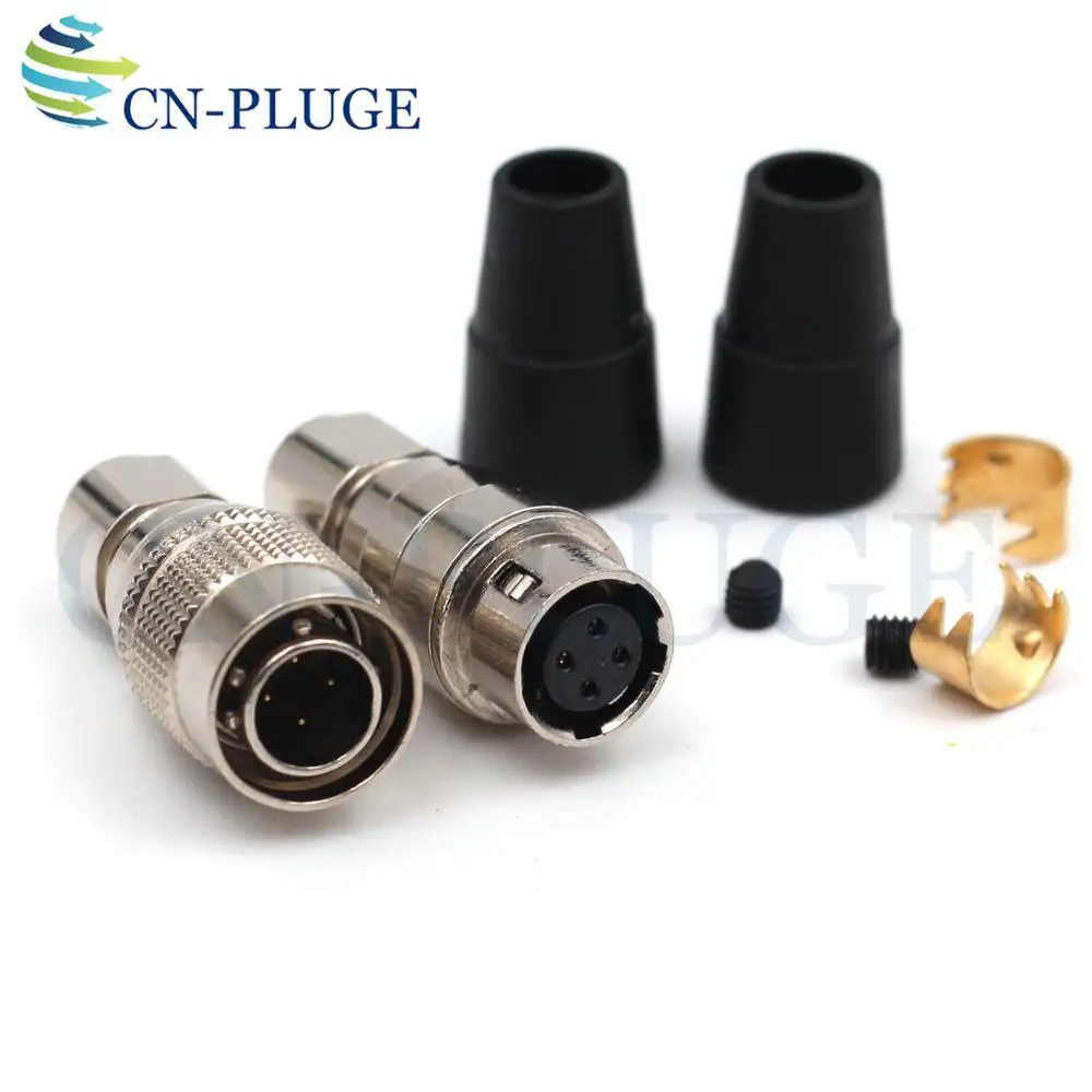 Hirose Docking Connectors HR10A-7P-4P, HR10A-7J-4S 4-Pin Male And Female Sockets, Industrial Camera Power Connector