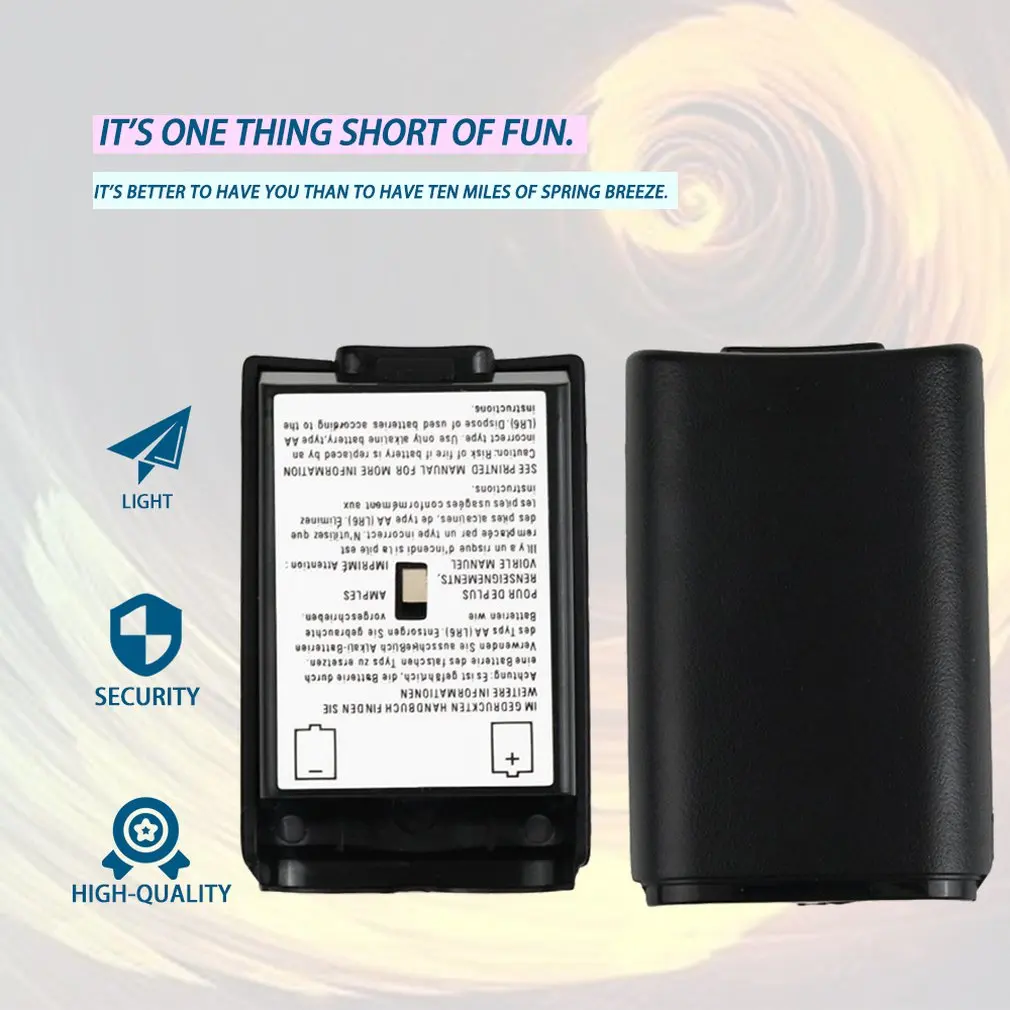 Universal Akku Abdeckung Shell Schild Fall Kit für Xbox 360 Wireless Controller Hohe Qualität Schwarz Batterie Abdeckung Shell