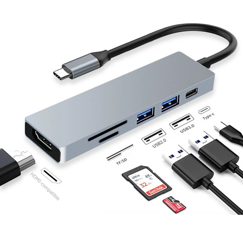 Rankman-Hub USB C a RJ45 Lan, 4K, HDMI, Compatible con VGA, USB 3,0, SD, TF, tipo C, PD, acoplamiento para MacBook, iPad, Samsung S23, Dex, TV, ordenador portátil