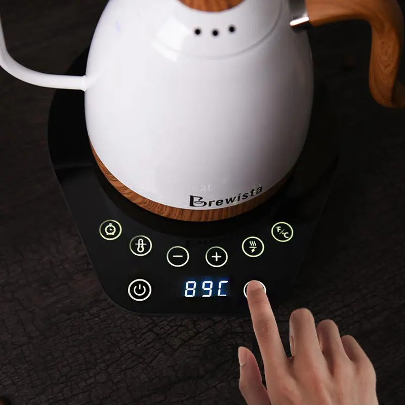 220VElectric Korean standard plug Brewista coffee pot Fine mouth brew coffee pot Pour Over Coffee Kettle Gooseneck Pot 600ml