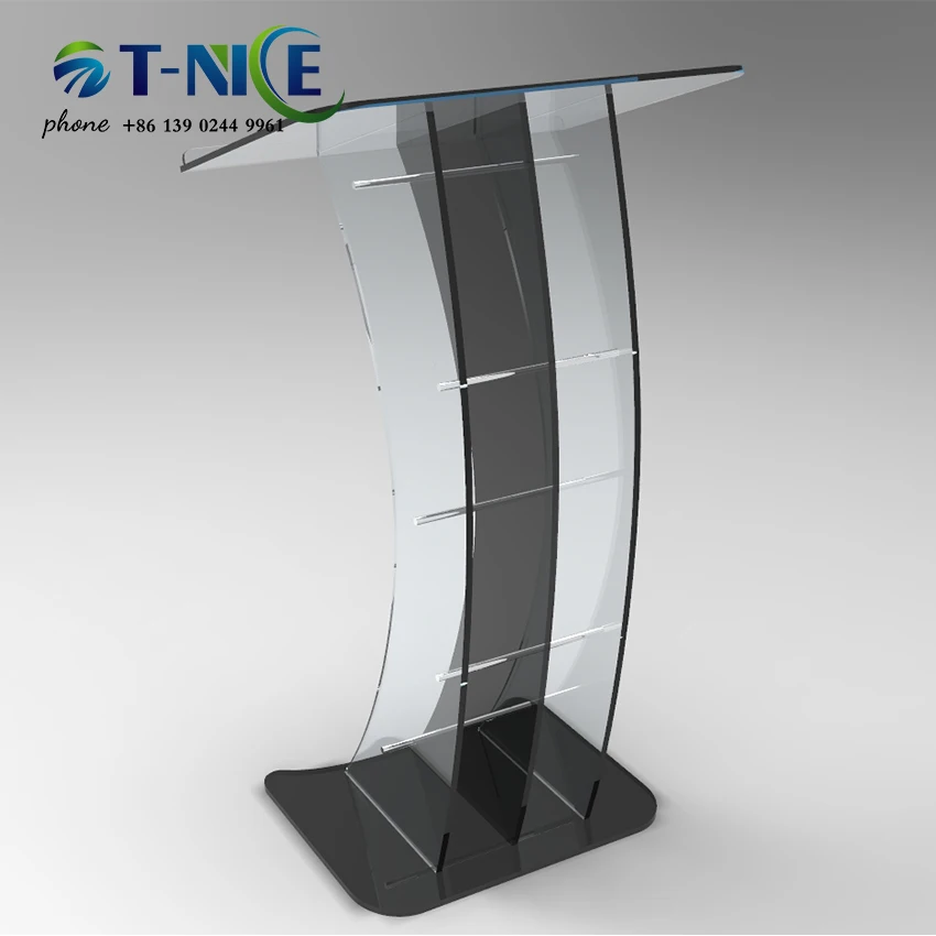 

2024 AKLIKE Podium Plexiglass Pulpit School Church Lectern Modern Clear Thick Acrylic Podium Church Pulpit