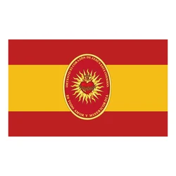 Spain Flag of the Sacred Heart of Jesus Proposals 3x5FT 90x150cm 100D Polyester with Brass Grommets Advertising Banner
