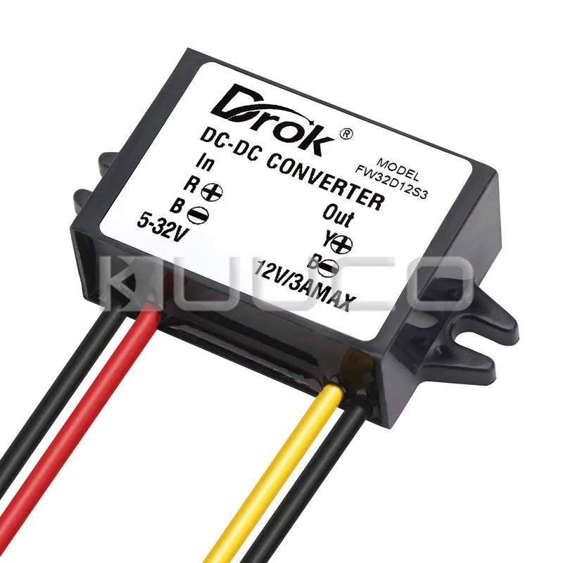 5 PCS/LOT DC 12V Voltage Regulator/Power Supply Module DC 5V~32V 12V 24V to 12V 3A 36W Boost Buck Converter/Driver/Adapter