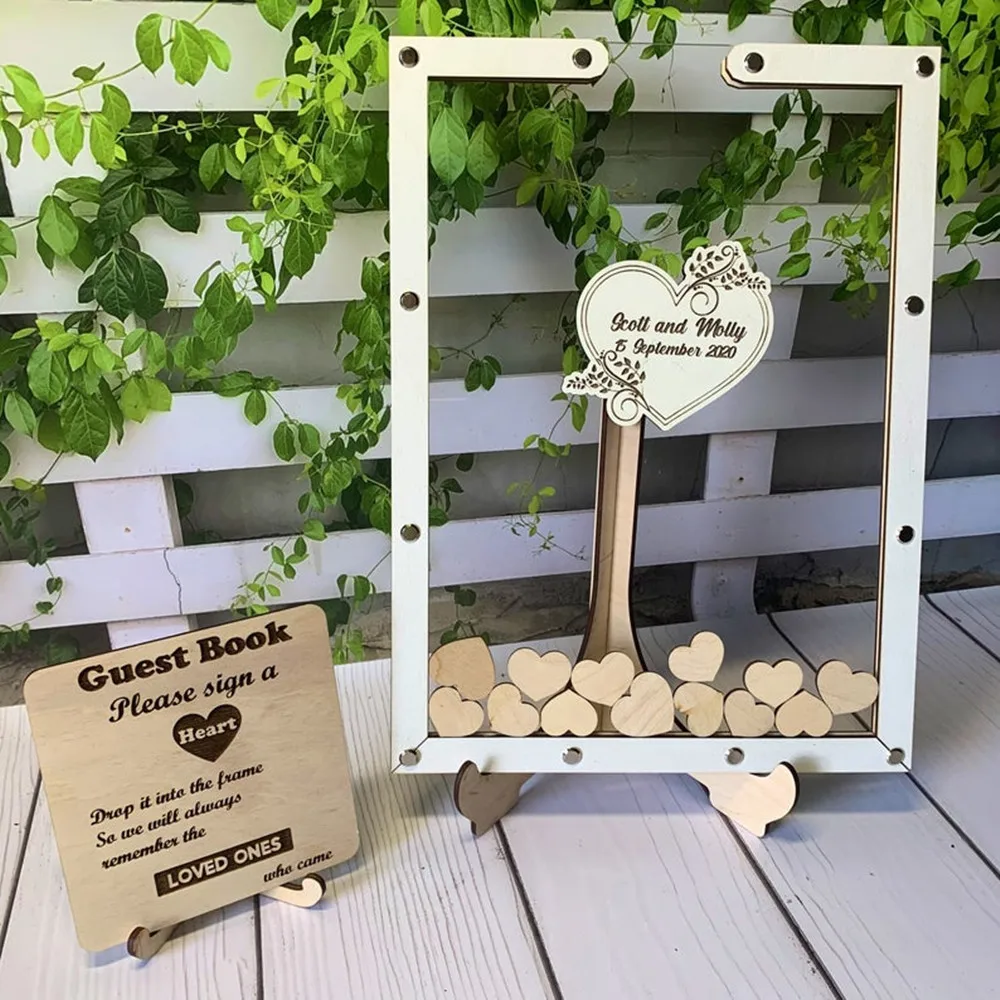 Personalize Rustic Wedding Guest Book Alternative Drop Box Custom Wood Wedding Guestbooks Wedding Sign Shadow Box