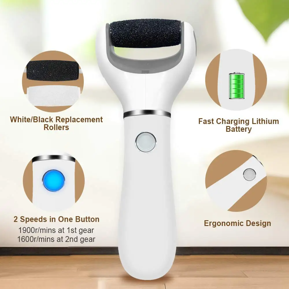 Electric USB Rechargeable Foot Grinder Heel File Grinding Exfoliator Pedicure Machine Foot Care Tool Grinding File Dead Skin