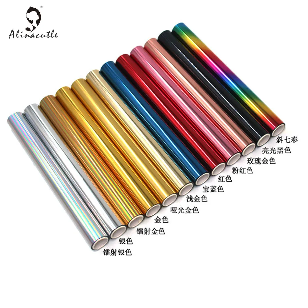 5M(Length)X19CM(Width) Laser Toner Reactive Foil Roll,Use Laminator Laser Printer,Paper Holographic Heat Transfer Craft Foil