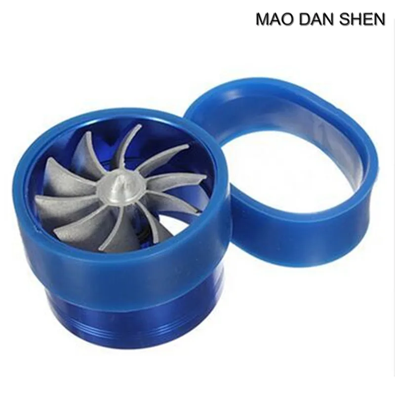 Universal Supercharge Turbo Single Jet Blade Tornado Blue Eco Gas/Fuel Saver Fan Kit