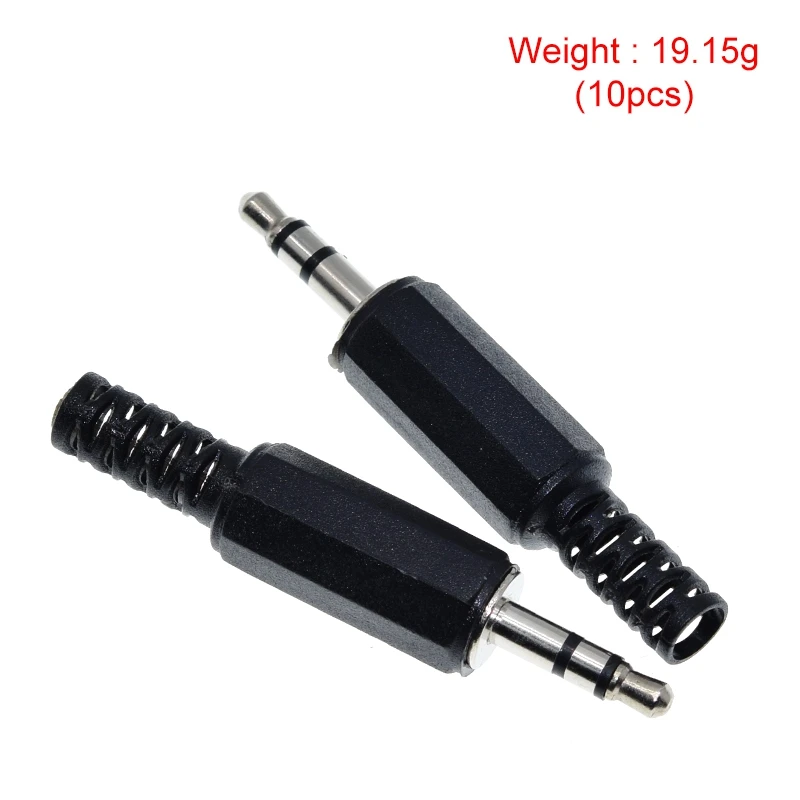 10 Stück, heiß begehrt, 5-polige 3,5-mm-Stereo-Audio-Buchse, PCB-Panelmontage für Kopfhörer mit Mutter, PJ-324M + 3,5-mm-Stereo-Audiostecker – Detail 9