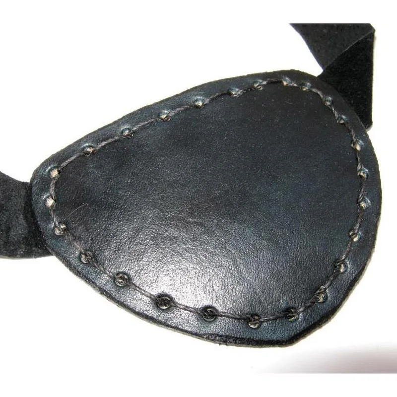 Pirata de couro Eye Patch Capa, Steampunk Blindfold Eyepatch Gear, Carnaval One-Eyed Prop, Larp Traje Acessório, Cosplay, Steampunk