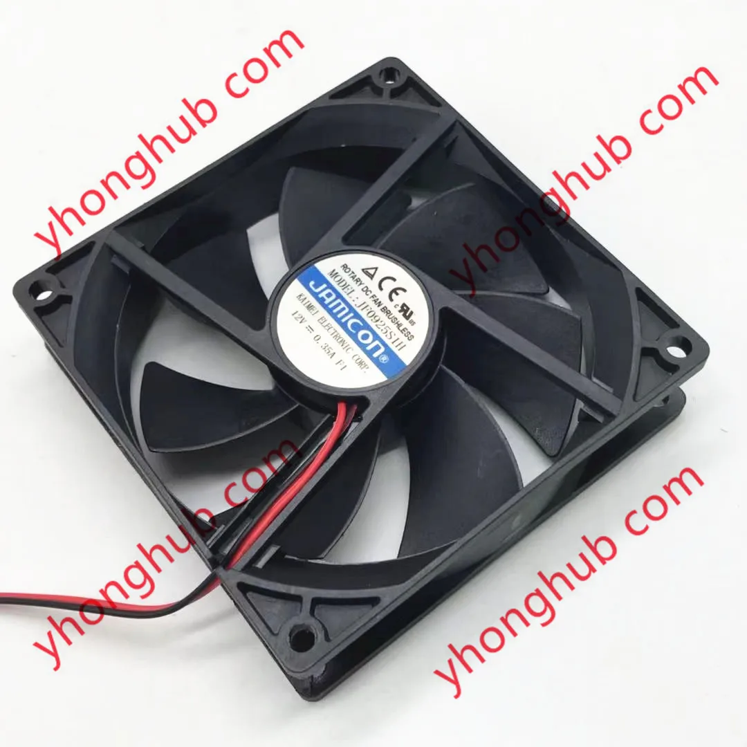 JAMicon JF0925S1H DC 12V 0.35A 90x90x25mm 2-Wire Server Cooling Fan