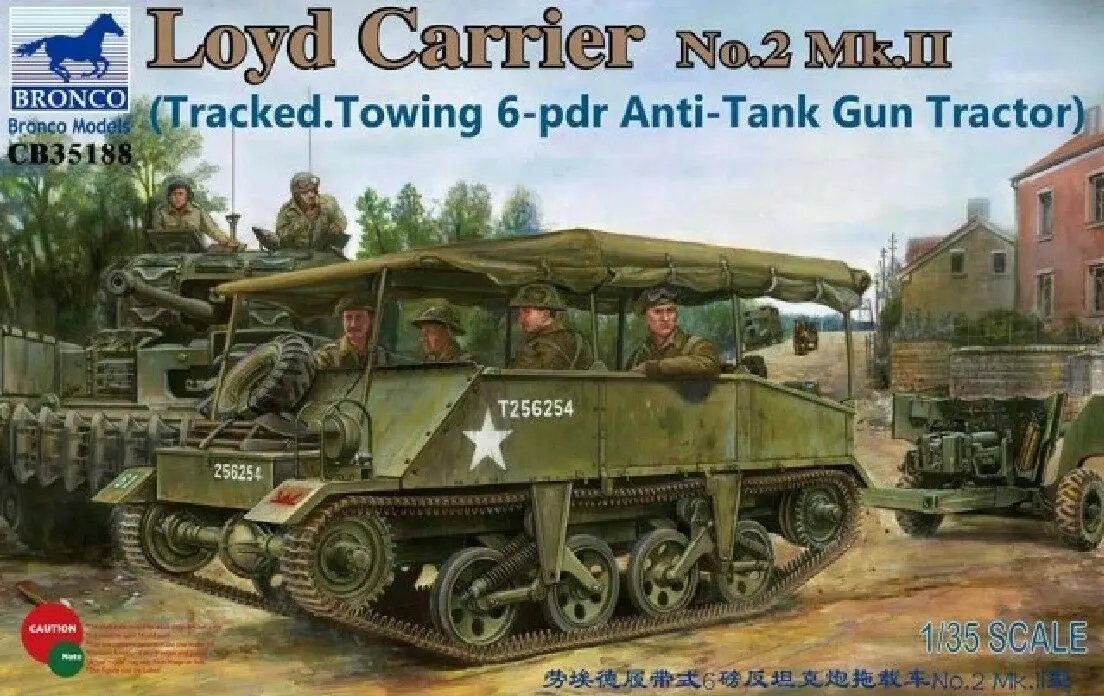 

Комплект моделей BRONCO 1/35 Loyd Carrier No.2 Mk.II (гусеничный буксир 6pdr анти-танк) # CB35188