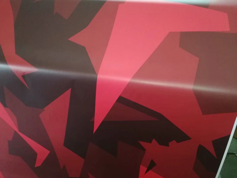 

Graphic Black Red Camouflage Vinyl Car Wrap DIY Styling Sticker With Air Release Pixel Car Foil Wrapping