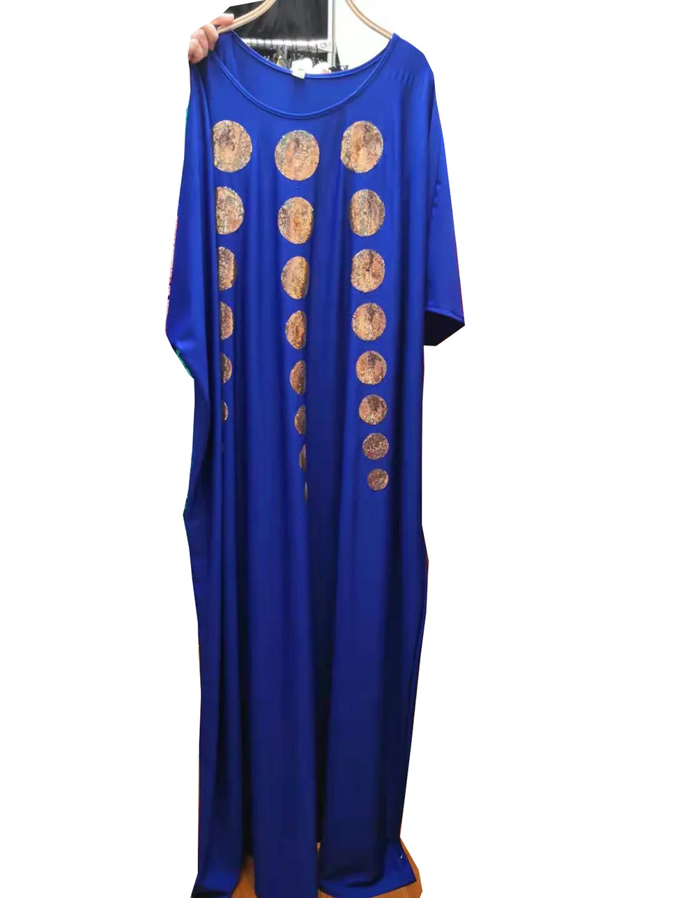 Nuovo abbigliamento donna africana Dashiki Abaya moda paillettes ricamo fiore di natale vestito allentato taglia libera