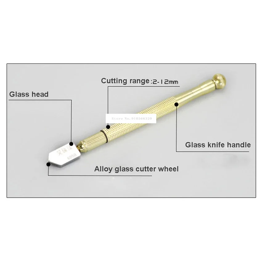 Coupe automatique en diamant avec rouleau de verre épais de 2 à 12mm, avec boussole, pour tuiles, bouteille en verre, couteau en verre