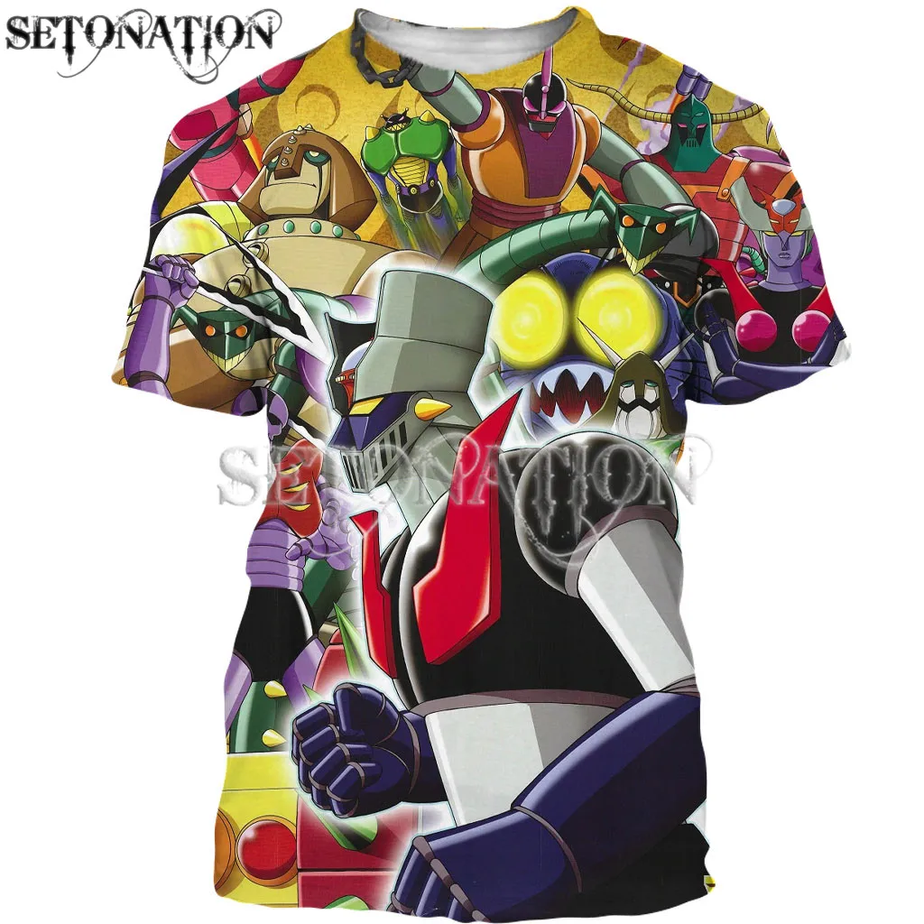 Mazinger z customize men /women New fashion cool 3D printed t-shirts Harajuku style streetwear summer tops dropshipping